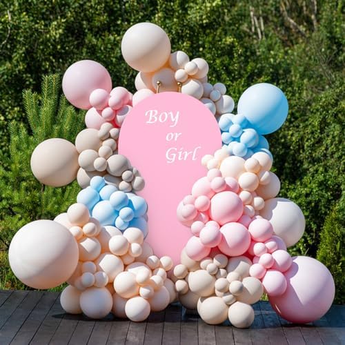 5Ft Pink Wedding Arch Backdrop Cover for Party Deco in 5 FT in Light Pink, alternate view 2