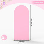 5Ft Pink Wedding Arch Backdrop Cover for Party Deco in 5 FT in Light Pink, alternate view 6