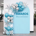 5FT Round Top Spandex Arch Cover - Elastic Wedding Arch Stand & Backdrop Cover for Baby Shower, Birthday, Bridal