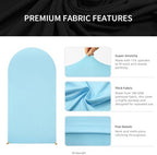 5FT Round Top Spandex Arch Cover - Elastic Wedding Arch Stand & Backdrop Cover for Baby Shower, Birthday, Bridal, alternate