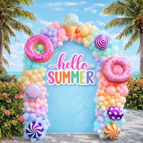 5FT Round Top Spandex Arch Cover - Elastic Wedding Arch Stand & Backdrop Cover for Baby Shower, Birthday, Bridal, alternate