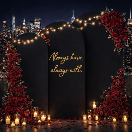 5FT Spandex Arch Cover - Round Top Wedding Arch Stand & Backdrop Cover for All Events: Bridal & Baby Showers, alternate view
