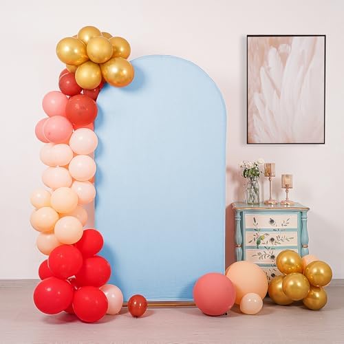 5FT Wedding Arch Cover, Bluemist Arch Backdrop Cover Stretchy Spandex Backdrop Stand Covers for Birthday Party, alternate