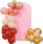 5FT Wedding Arch Cover, Pink Arch Backdrop Cover Stretchy Spandex Backdrop Stand Covers for Birthday Party