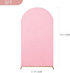 5FT Wedding Arch Cover, Pink Arch Backdrop Cover Stretchy Spandex Backdrop Stand Covers for Birthday Party, alternate view 2