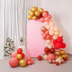 5FT Wedding Arch Cover, Pink Arch Backdrop Cover Stretchy Spandex Backdrop Stand Covers for Birthday Party, alternate view 4