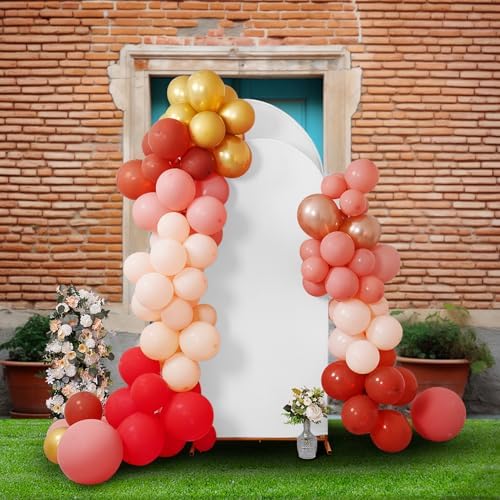 5FT Wedding Arch Cover, White Arch Backdrop Cover Stretchy Spandex Backdrop Stand Covers for Birthday Party, alternate view 6
