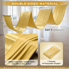 5FT x 50FT Gold Ceiling Drapes for Wedding Party Decor, alternate view 2