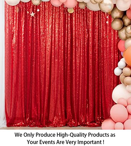 5FTx7FT Red Sequin Backdrop Curtain, alternate view 2