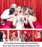 5FTx7FT Red Sequin Backdrop Curtain, alternate view 5