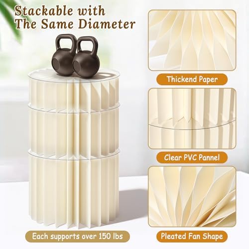 5Pack Buffet Risers Display Stands Foldable Food Risers for Buffet Table Tall Cake Cupcake Stands Cardboard, alternate view 3