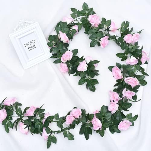 5pack Flower Garland Artificial Fake Rose Garland Vine Artificial Flowers for Decoration Floral Garlands, alternate view 2