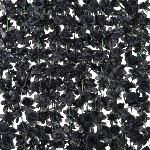5Pcs 16.4Ft Fake Flower Garland Artificial Rose Vines