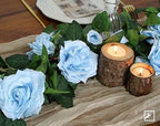 5Pcs 34FT Blue Flower Garland Artificial Rose Vine Wedding Home Decor, alternate view 2