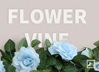 5Pcs 34FT Blue Flower Garland Artificial Rose Vine Wedding Home Decor, alternate view 5