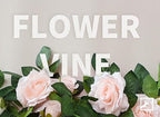 5Pcs 34FT Flower Garland Pink Artificial Rose Vine Wedding Home Decor, alternate view 5