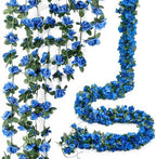 5Pcs 41FT Deep Blue Flower Garland for Backdrop and Wedding Arch