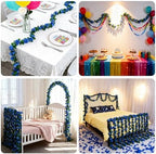5Pcs 41FT Deep Blue Flower Garland for Backdrop and Wedding Arch, alternate view 6