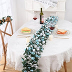 5Pcs 41Ft Flower Garland Rose Vines Blue & White Floral Garland Flower Vine in Blue and White, alternate view 2