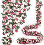 5Pcs 41FT Pink Flower Garland for Backdrop and Mothers Day Decor