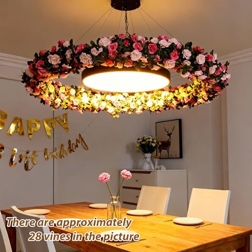 5Pcs 41FT Pink Flower Garland for Backdrop and Mothers Day Decor, alternate view 5