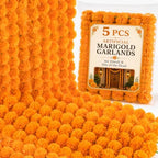 5PCS Artificial Marigold Garland - Light Orange Garlands for Decor
