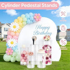 5Pcs Clear Cylinder Pedestal Stands for Party & Cake Stand, Clear Acrylic Round Pedestal Display Stand Plinth, alternate view