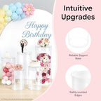 5Pcs Clear Cylinder Pedestal Stands for Party & Cake Stand, Clear Acrylic Round Pedestal Display Stand Plinth, alternate view