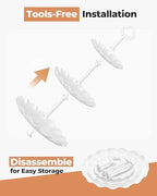 5pcs Cupcake Stand Dessert Table Display Set Serving Tray for Party in Bright White, alternate view 6
