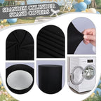 5pcs Cylinder Pedestal Covers for Birthday Party Decor, Black in Black, alternate view 6