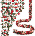 5Pcs Dark Red Flower Garland for Backdrop and Wedding Arch