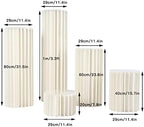 5PCS Foldable Cardboard Centerpiece Display, 8in 15in 23in 31in 3.3ft Height Cylinder Flowers Stand, 110lbs, alternate view 3
