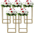 5pcs Gold Flower Stand, 23.6" Metal Column Display Rack in Gold