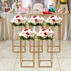 5pcs Gold Flower Stand, 23.6" Metal Column Display Rack in Gold, alternate view 2