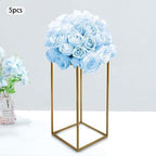 5pcs Gold Flower Stand,23.6'' Metal Column Flower Stand, Gold Centerpieces for Table Wedding Party, Tall, alternate view 2