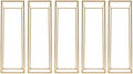 5pcs Gold Flower Stand, 31.5" Metal Column Display Rack in Gold