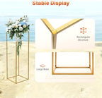 5pcs Gold Flower Stand, 31.5" Metal Column Display Rack in Gold, alternate view 5