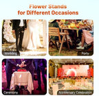 5pcs Gold Flower Stand, 31.5" Metal Column Display Rack in Gold, alternate view 6