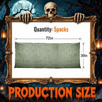 5Pcs Halloween Creepy Cloth Green 30×72inch, Creepy Fabric Halloween for Haunted House Supplies, Party Outdoor, alternate