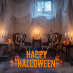 5Pcs Halloween Creepy Cloth White 30×72inch, Creepy Fabric Halloween for Haunted House Supplies, Party Outdoor, alternate