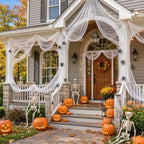5Pcs Halloween Creepy Cloth White 30×72inch, Creepy Fabric Halloween for Haunted House Supplies, Party Outdoor, alternate