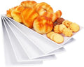 5pcs Melamine White Serving Trays 14.5x6in Rectangular for Party in 6" x 14.5" (5pcs) in White