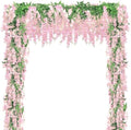 5Pcs Total 36FT Wisteria Artificial Flowers Garland for Decor