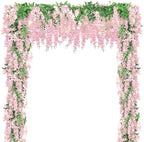 5Pcs Total 36FT Wisteria Artificial Flowers Garland for Decor