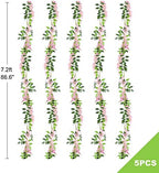 5Pcs Total 36FT Wisteria Artificial Flowers Garland for Decor, alternate view 3
