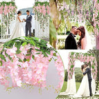 5Pcs Total 36FT Wisteria Artificial Flowers Garland for Decor, alternate view 5