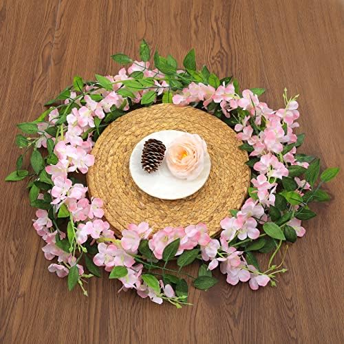 5Pcs Total 36FT Wisteria Artificial Flowers Garland for Decor, alternate view 6