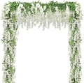 5Pcs Total 36FT Wisteria Artificial Flowers Garland for Decoration