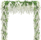 5Pcs Total 36FT Wisteria Artificial Flowers Garland for Decoration