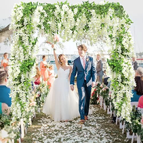 5Pcs Total 36FT Wisteria Artificial Flowers Garland for Decoration, alternate view 2